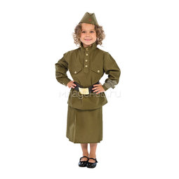 Детский костюм Великой Отечественной Войны для девочки (108003) рост 128-134