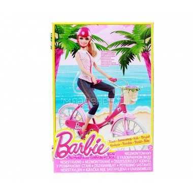 Игровой набор Barbie аксессуаров для прогулки Велосипед 0