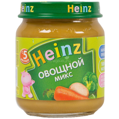 Пюре Heinz овощное 120 гр Овощной микс (с 5 мес) 0