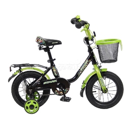 Велосипед двухколесный Velolider 12" Lider Stark 12U-009 Черный/Зеленый