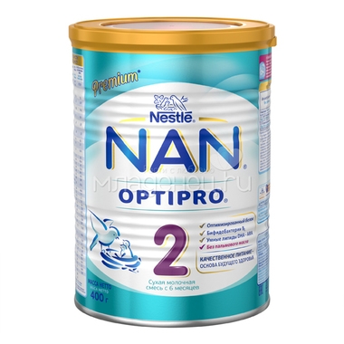 Молочная смесь Nestle NAN Premium OPTIPRO 400 гр №2 (с 6 мес) 0