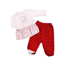 Комплект одежды Estella для девочки, брюки, туника, цвет - Красный 