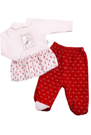 Комплект одежды Estella для девочки, брюки, туника, цвет - Красный  0