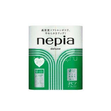 Туалетная бумага двухслойная Nepia Непия без аромата 30м (2 слоя) 4 шт 0