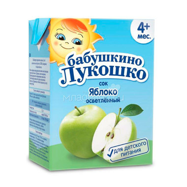Сок Бабушкино лукошко 200 мл (тетрапак) Яблоко (с 4 мес) 0