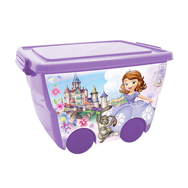 Ящик для игрушек Disney на колёсах София Лиловый 0