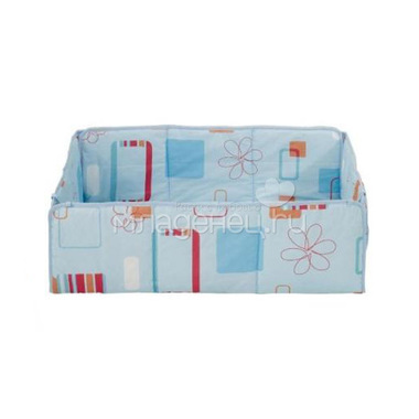 Подушка для квадратного манежа Kettler 80х80х2 см Голубой с цветочным мотивом 0
