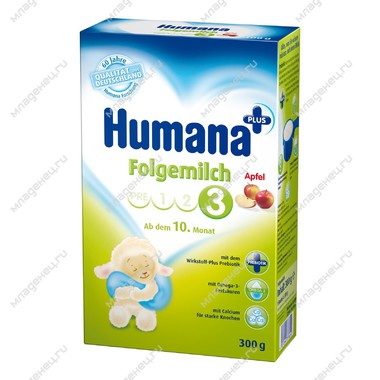 Заменитель Humana 500 гр 3 Фольгемильх банан с 8 мес. 0