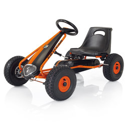 Педальная машина Kettler Кетткар Suzuka Air Черная с оранжевым