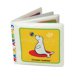 Игрушка для ванны Canpol Babies Книжка-пищалка Забавные животные для купания с 3 мес. (меняющая цвет)