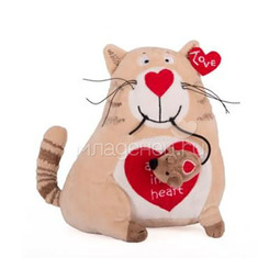 Мягкая игрушка Gulliver Кот и мышь-Любовь с первого взгляда, 20 см