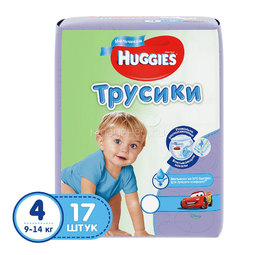 Трусики Huggies для мальчиков 9-14 кг (17 шт) Размер 4