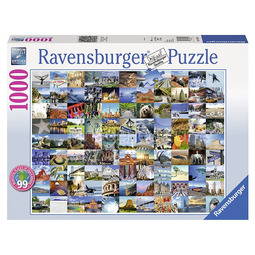 Пазл Ravensburger 1000 элементов 99 красивых мест Америки и Канады
