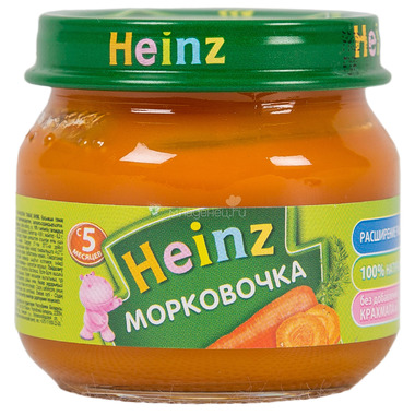 Пюре Heinz овощное 80 гр Морковка (с 5 мес) 0