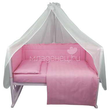 Комплект в кроватку Bambola 7 предметов Карамельки Розовый 0