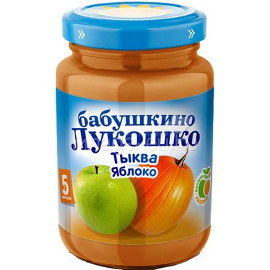 Пюре Бабушкино лукошко фруктовое 200 гр Тыква с яблоком (с 5 мес) 0