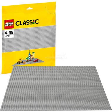 Конструктор LEGO Classic 10701 Строительная пластина серого цвета 1