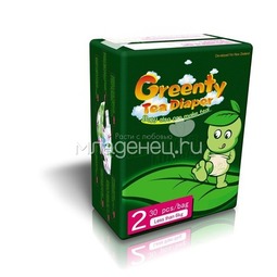 Подгузники Greenty до 6 кг (30 шт) Размер 2