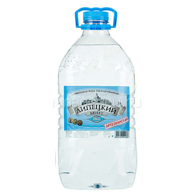 Вода питьевая Липецкий Бювет Негазированная 5 л (пластик) 0
