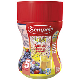 Чай детский Semper 200 гр Доброе утро шиповник черника (с 5 мес)