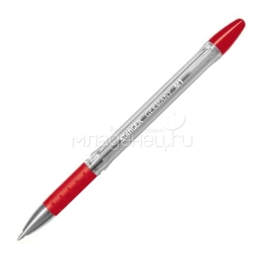 Ручка шариковая STANGER С резиновым упором Красная 1,0 мм 0