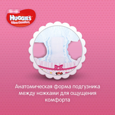 Подгузники Huggies Ultra Comfort Disney для девочек 12-22 кг (105 шт) Размер 5 2