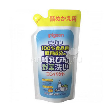 Жидкое средство Pigeon (Япония) для мытья посуды 250 мл. (запасной блок) 0