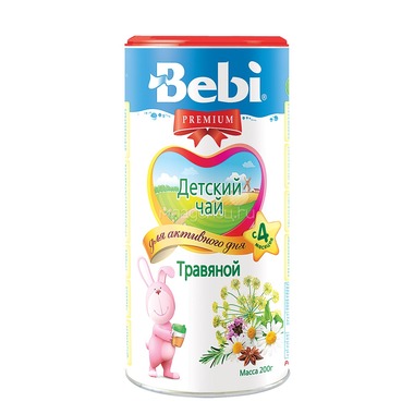 Чай детский Bebi Premium инстантный 200 гр Травяной (с 6 мес) 0