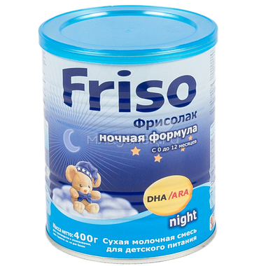 Заменитель Friso Фрисолак Ночная формула 400 гр с 0 до 12 мес. 0
