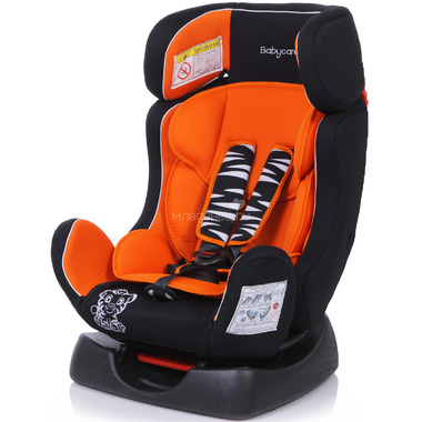 Детское автомобильное кресло Baby Care BC-719 Люкс Тигрёнок Оранжевое 0