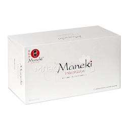 Салфетки бумажные Maneki Black & White 2 слоя иланг-иланг белые (224 шт в коробке)
