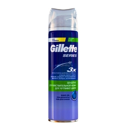 Гель для бритья Gillette Series 200 мл Sensitive Skin для чувствительной кожи