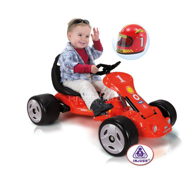 Гоночный карт Injusa Go-Kart Power Kart Red со шлемом 6V 1
