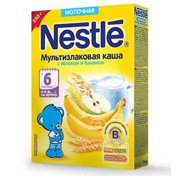 Каша Nestle молочная 250 гр Мультизлаковая с яблоком и бананом (с 6 мес)