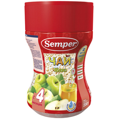 Чай детский Semper 200 гр Яблоко (с 4 мес) 0