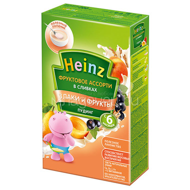 Пудинг Heinz  молочный 200 гр Фруктовое ассорти в сливках (с 6 мес) 0