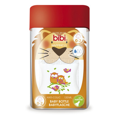 Бутылочка Bibi Natural Happiness Антиколиковая с силиконовой соской 120 мл (с 0 мес) 1