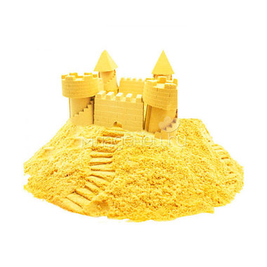 Набор песочница и формочки Космический песок Жёлтый 1 кг 3