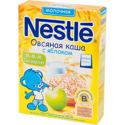 Каша Nestle молочная 250 гр Овсяная с яблоком (1 ступень)