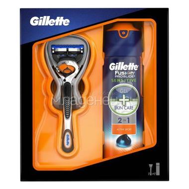 Подарочный набор Gillette Fusion ProGlide Flexball Бритва с 1 кассетой + гель для бритья Active Sport 170 мл 1