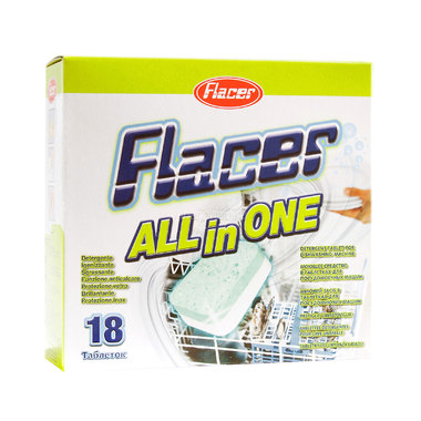 Таблетки для посудомоечных машин Flacer 18 шт 0