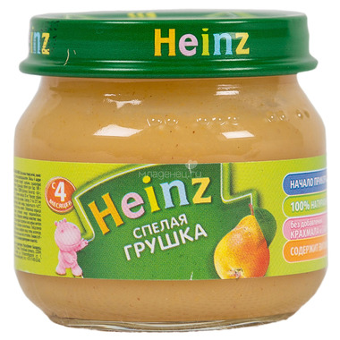 Пюре Heinz фруктовое 80 гр Спелая грушка (с 4 мес) 0