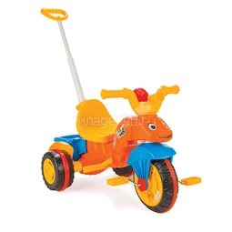 Велосипед трехколесный Pilsan &quot;Tirtil&quot; с родительской ручкой Оранжево-желто-синий