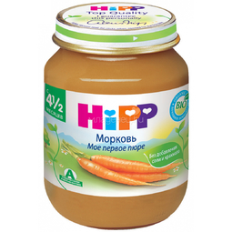 Пюре Hipp овощное 125 гр Морковь ранняя (с 4 мес)