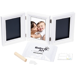 Рамочка Baby Art Double Print Frame (тройная) Белая (подложка черная)