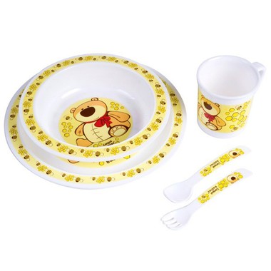 Набор посуды Canpol Babies Зверюшки тарелка миска чашка ложка вилка (с 6 мес) 1