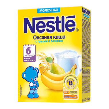 Каша Nestle молочная 220 гр Овсяная с грушей и бананом (с 6 мес) 0