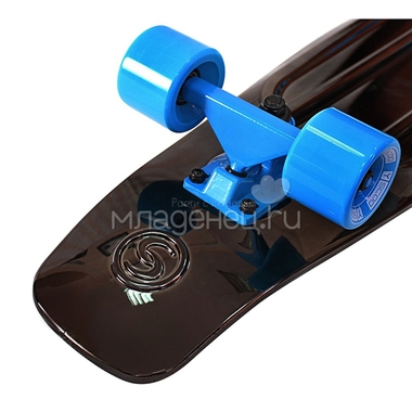 Скейтборд Y-SCOO Big Fishskateboard metallic 27" винил 68,6х19 с сумкой Black Bronzat/Blue 3
