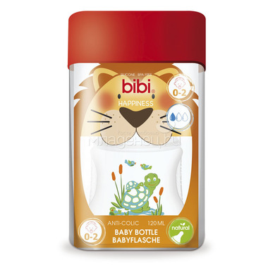 Бутылочка Bibi Natural Happiness Антиколиковая с силиконовой соской 120 мл (с 0 мес) 0
