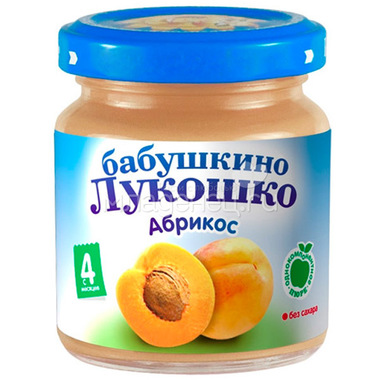 Пюре Бабушкино лукошко фруктовое 100 гр Абрикос (с 4 мес) 0